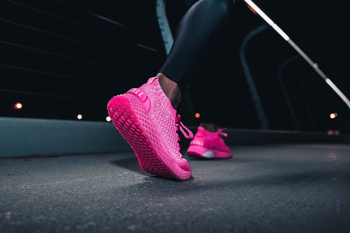 Nobull Neon Knit Runner Women's Running Shoes Pink | Australia (GE9053)